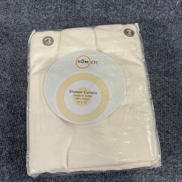 HOM ETC Other - *NWT HOM ETC Beige 100% Cotton Shower Curtain